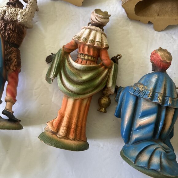 Vintage Three Kings Camel Fontanini  Italy 7 1/2 Scale Nativity Figure Lot Of 7 - Picture 11 of 16